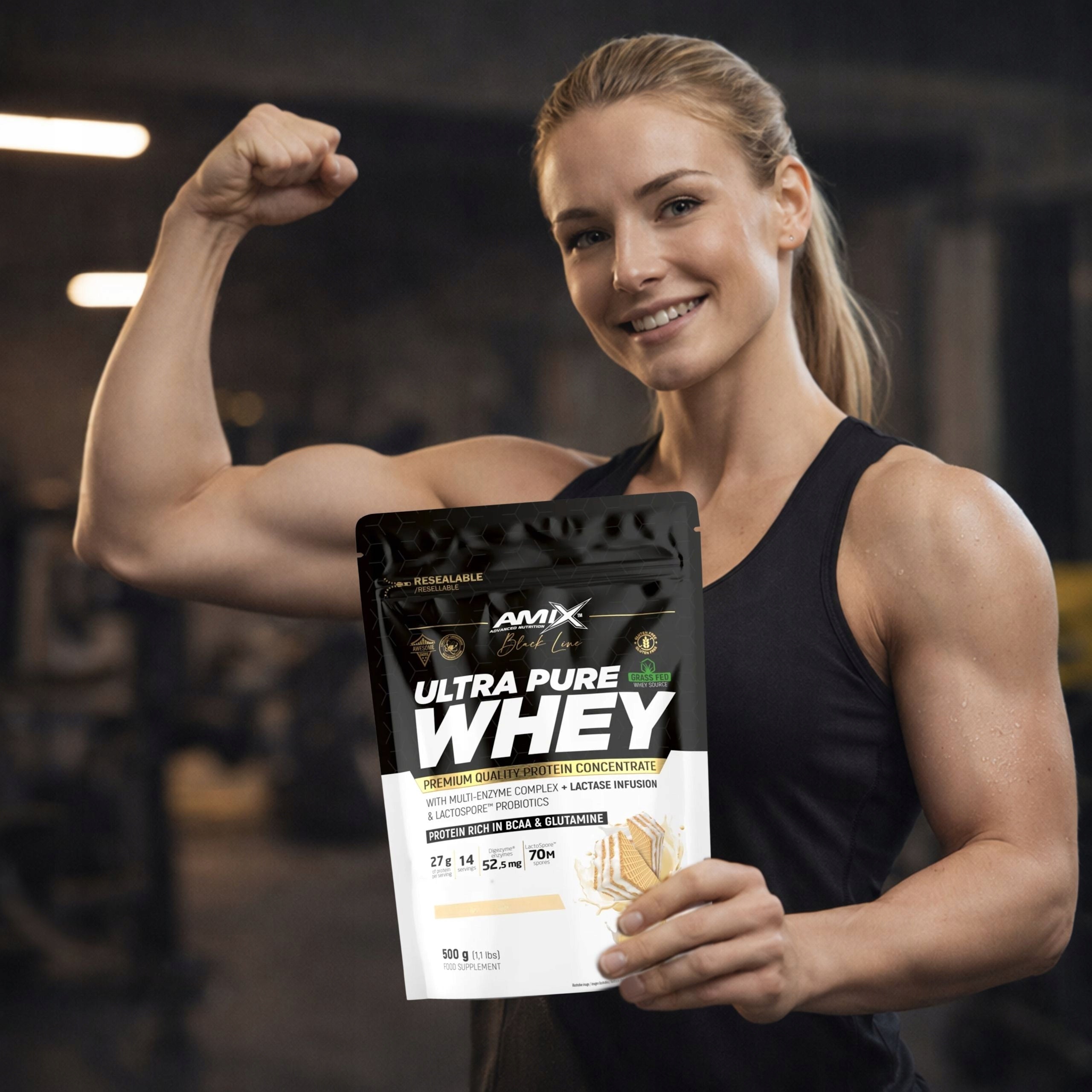 WPC Protein Amix Ultra Pure Whey Chocolate Flavour Protein Conditioner 500g Packaging status original