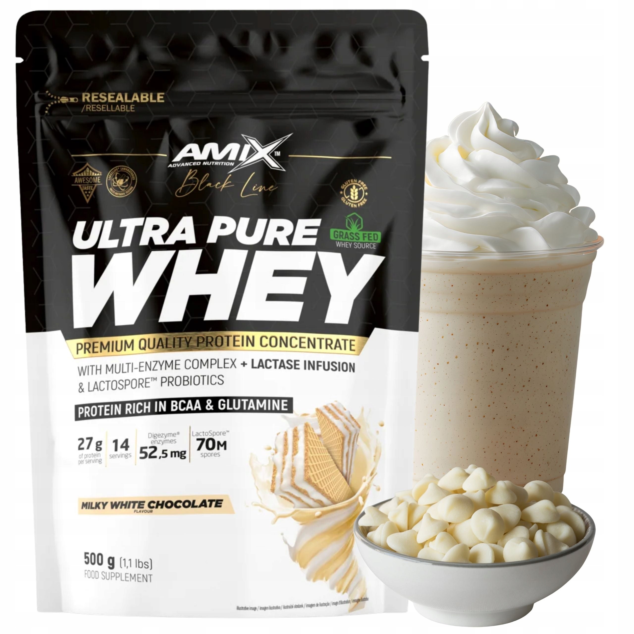 WPC Protein Pure Whey Digezyme Protein White Chocolate Concentrate