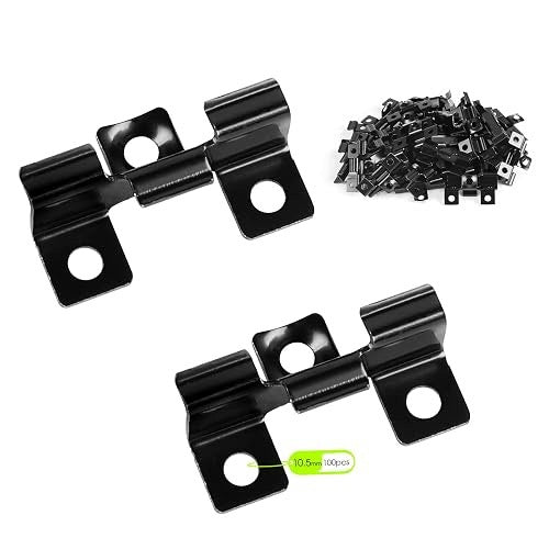 WPC STAINLESS STEEL TERRACE CLIPS FOR BOARDS 6 5MM 100PCS STEEL MOUNTING Brand no brand