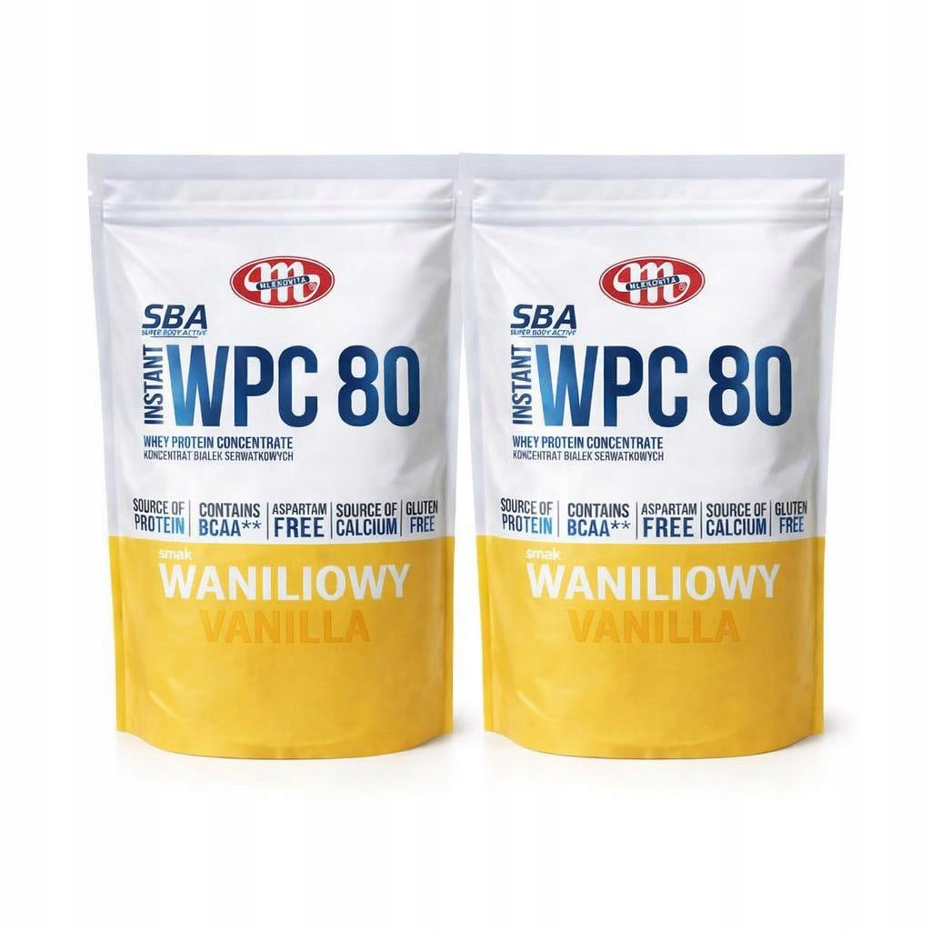 WPC protein 80 Mlekovita vanilla 1400g, whey protein concentrate