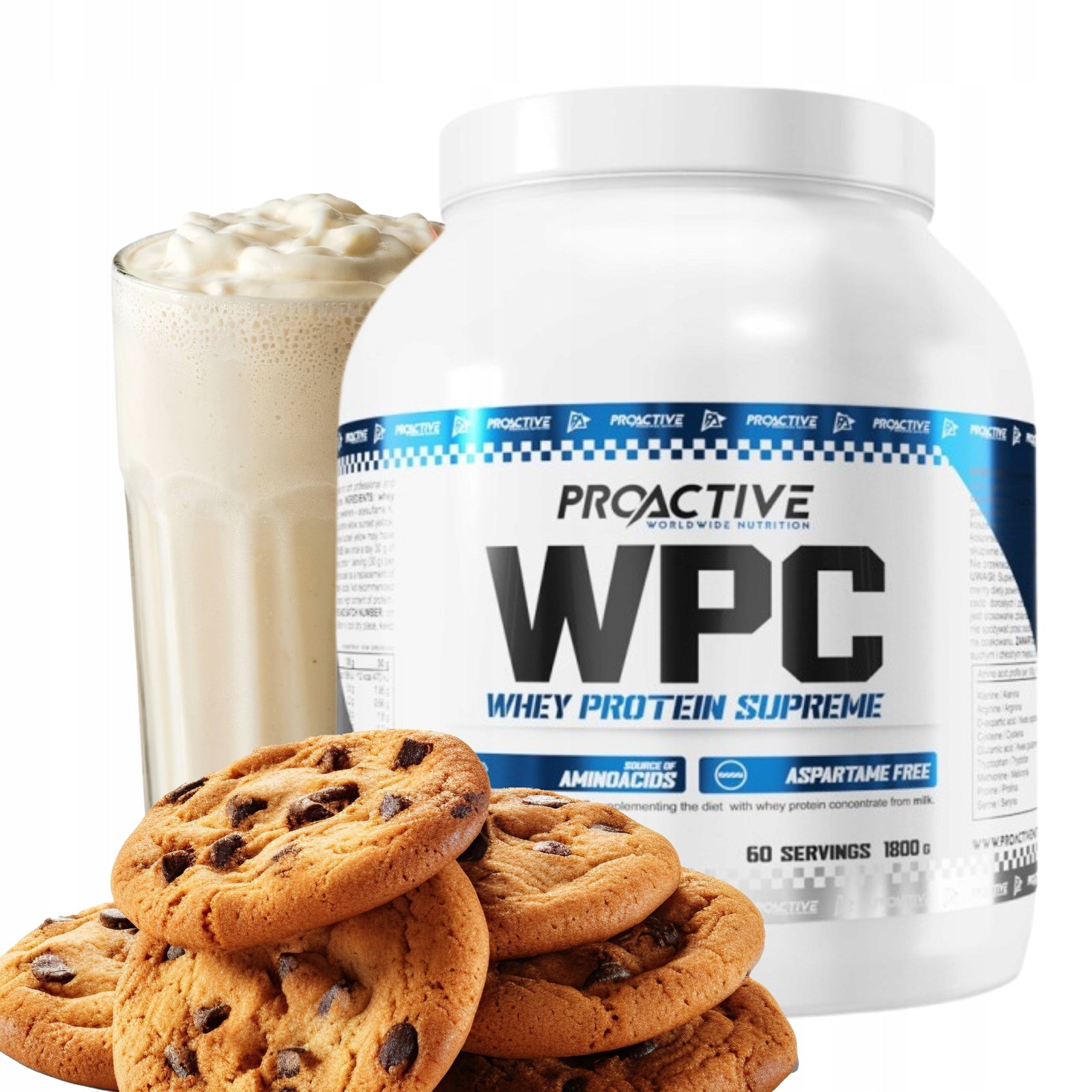 WPC whey protein supplement Proactive Whey 1800g CAKE