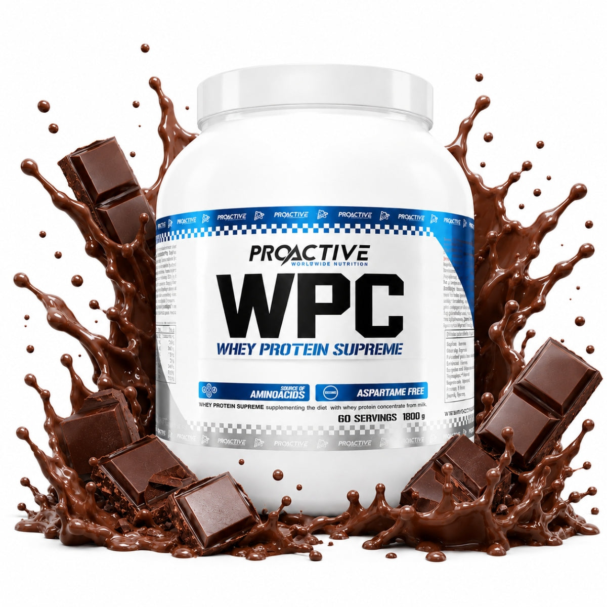 WPC whey protein supplement Proactive Whey 1800g CHOCOLATE
