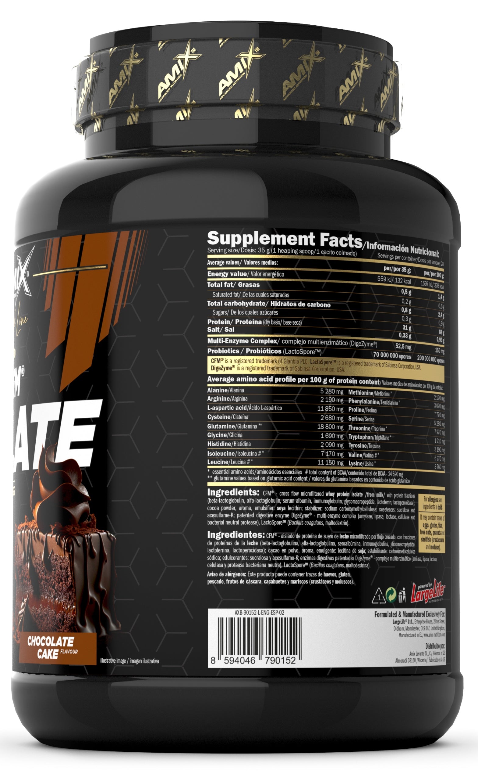 WPI PROTEIN ISOLATE WITHOUT SUGAR AND CARBOHYDRATES 1kg - Amix IsoPrime Black CFM Expiration date at least 1 year from the date of purchase