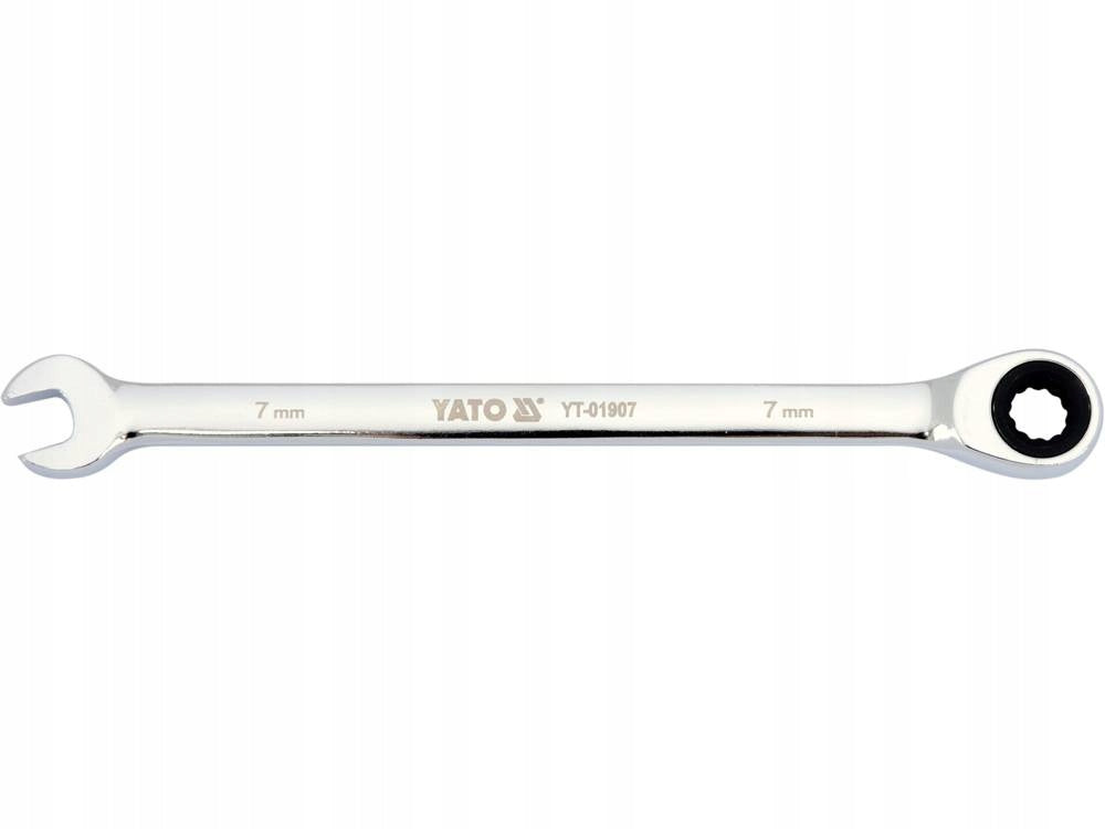WRENCH FLAT-EYE RATCHET 72 TEETH YATO 7mm
