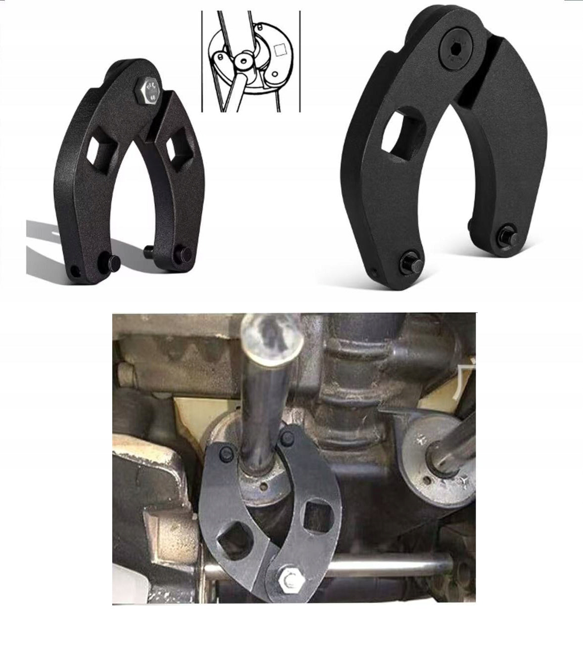 WRENCH FOR HYDRAULIC CYLINDERS ADJUSTABLE TOOLS OTC1266+7463 SET Key type torque