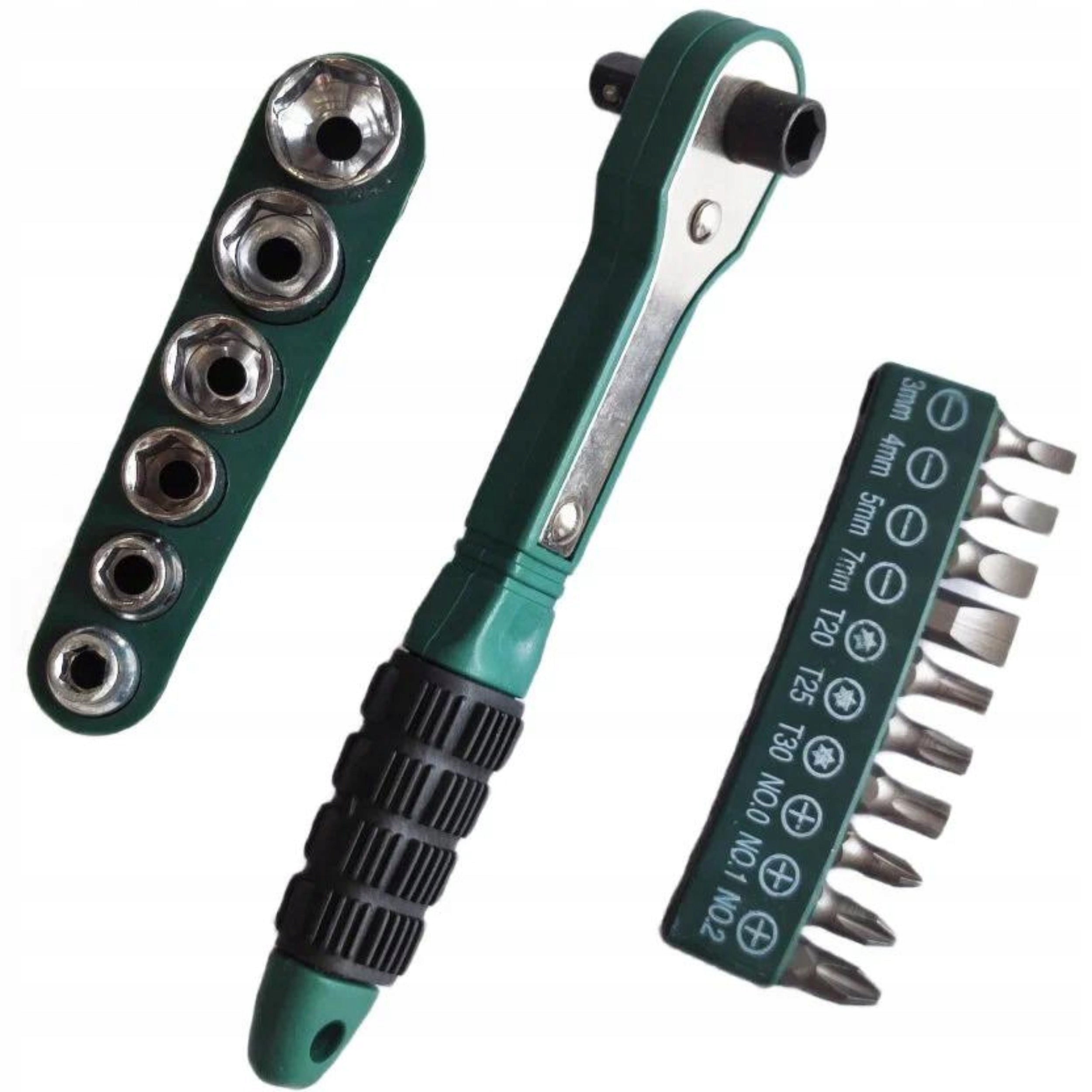 WRENCH SMALL RATCHET CAPS BITS SET OF 16 elements 5 to 13mm