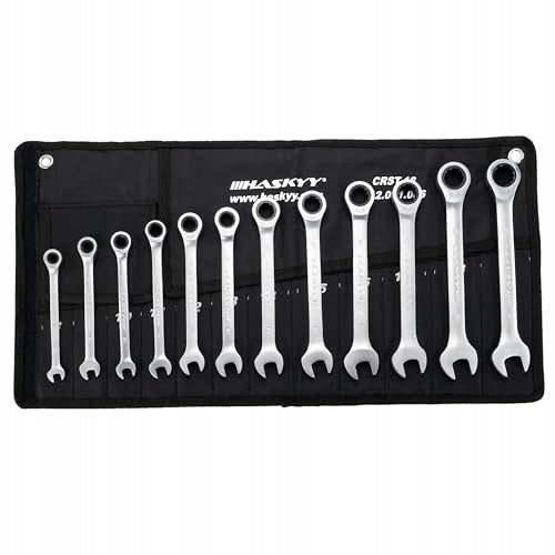 WRENCHES FLAT EYE RATCHET SET OF 12 PCS. 8 19 MM STEEL FOR MECHANIC Manufacturer code Bez marki