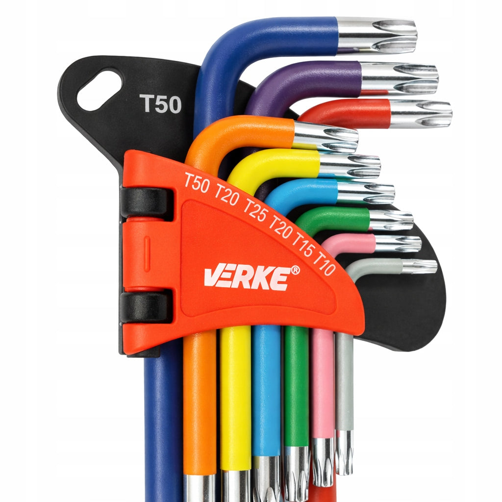WRENCHES TORX T10-T50 CrV COLORFUL SET OF 9 Brand Verke