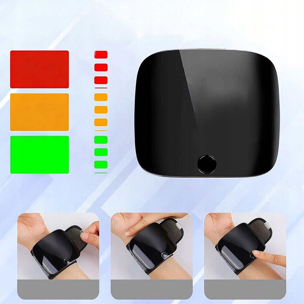 WRIST BLOOD PRESSURE MONITOR CASE ARRHYTHMIA LCD MEMORY Medical device no