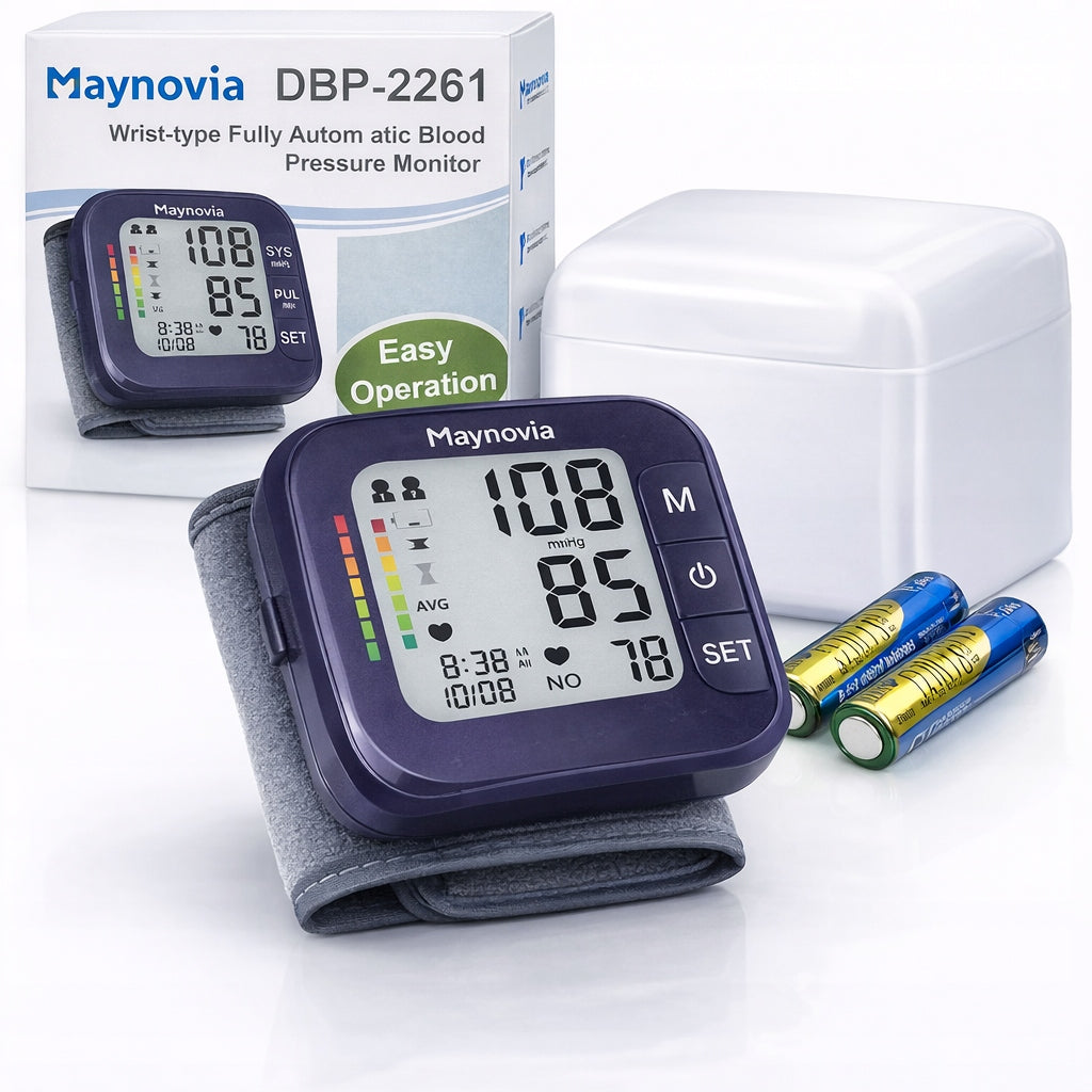 WRIST BLOOD PRESSURE MONITOR ELECTRONIC LCD 120 MEMORY CASE INCLUDED