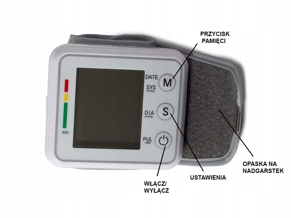 WRIST BLOOD PRESSURE MONITOR ELECTRONIC LCD Wrist Case Medical device no