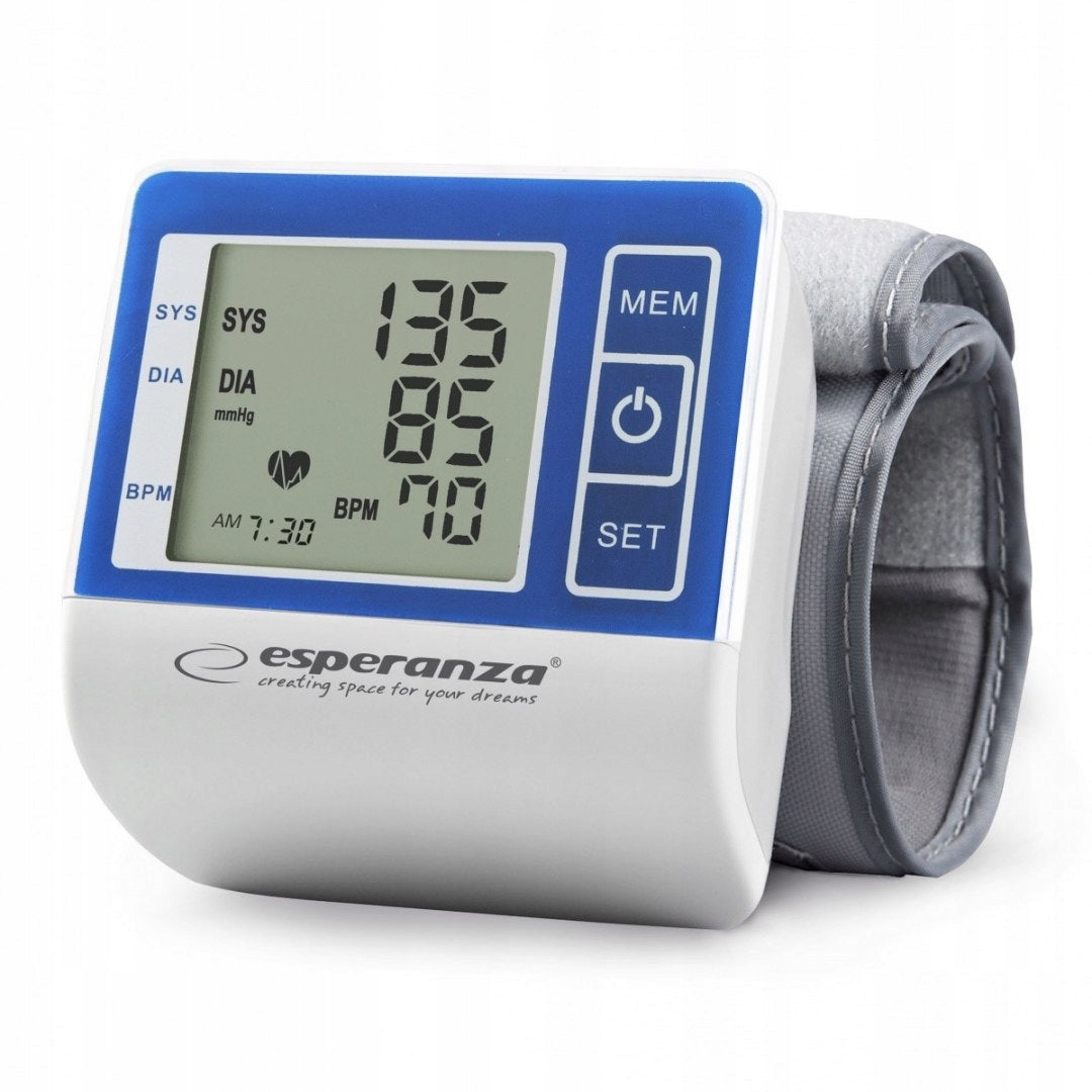 WRIST BLOOD PRESSURE MONITOR Electronic LARGE LCD DISPLAY Medical device yes