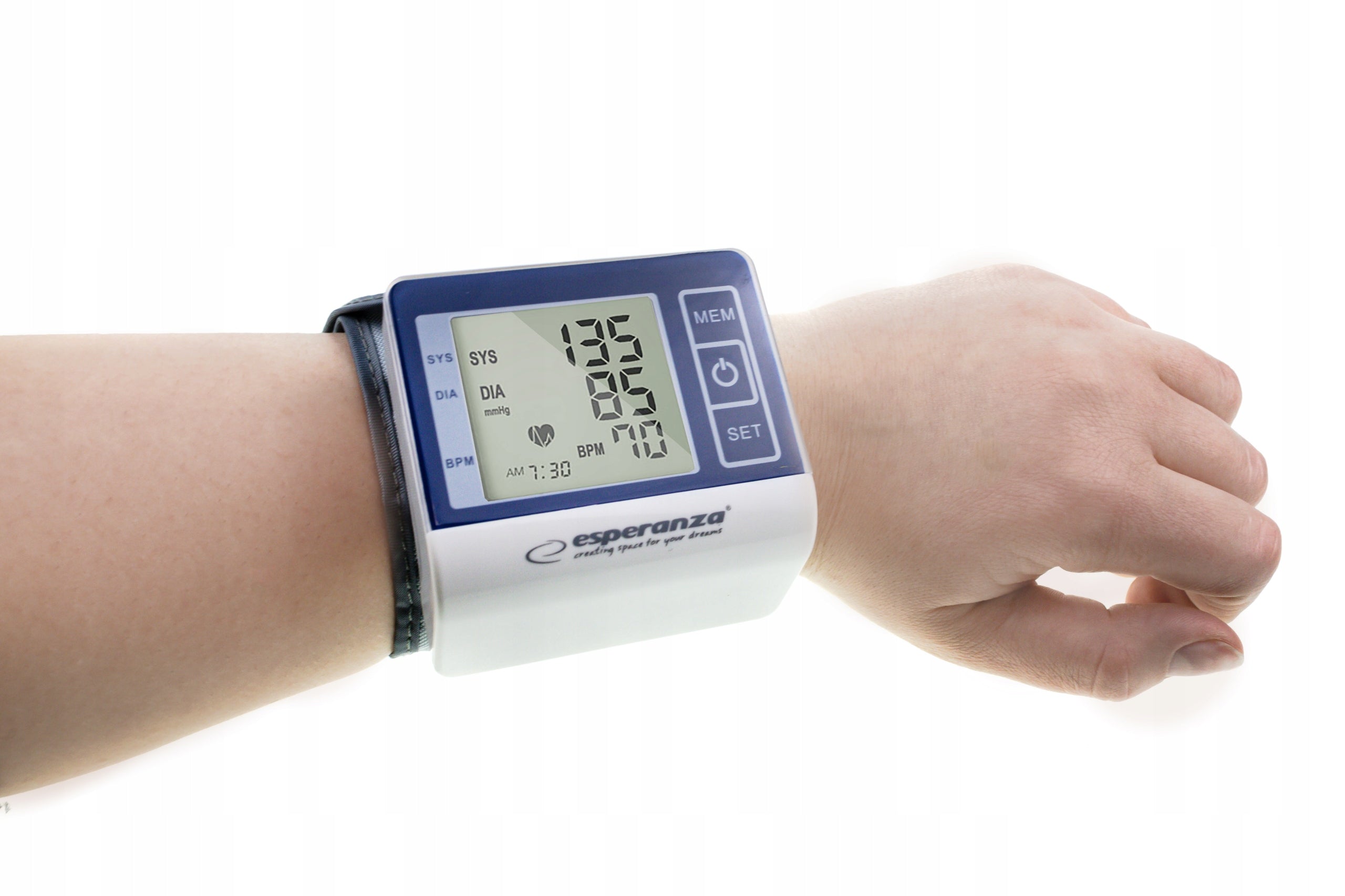 WRIST BLOOD PRESSURE MONITOR Electronic LARGE LCD DISPLAY Packaging status original