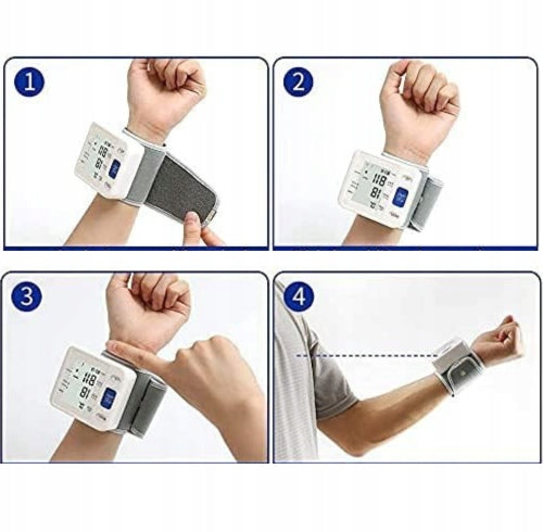 WRIST BLOOD PRESSURE MONITOR Electronic with case White Arsimai LCD screen Medical device no