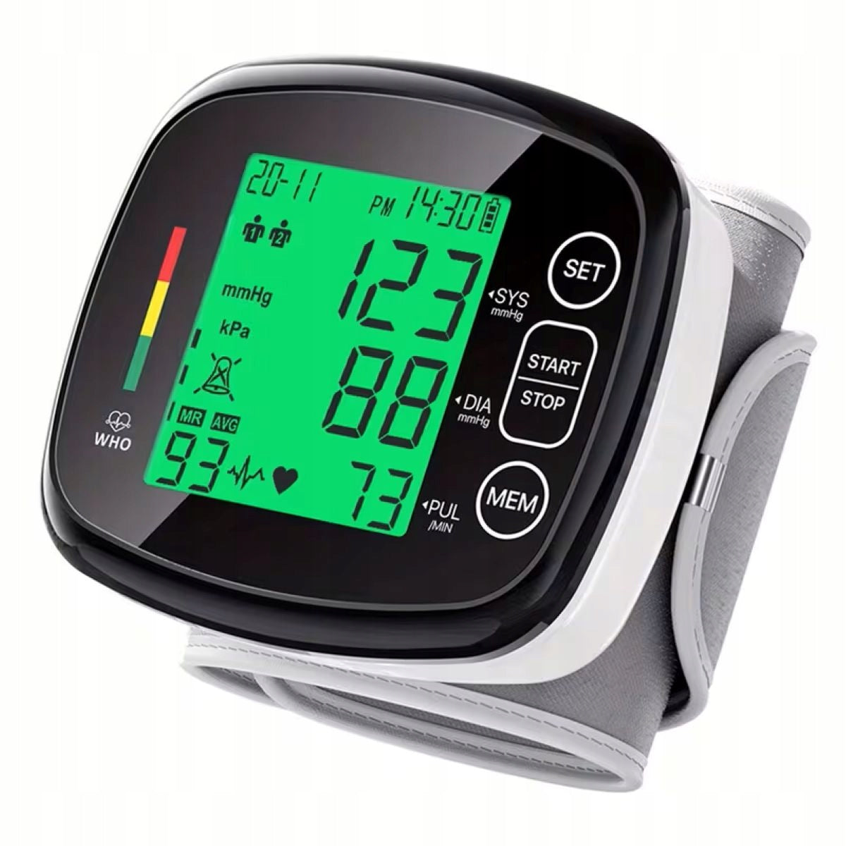 WRIST BLOOD PRESSURE MONITOR FACEIL AUTOMATIC BLOOD PRESSURE MONITOR HEART RATE PULSE