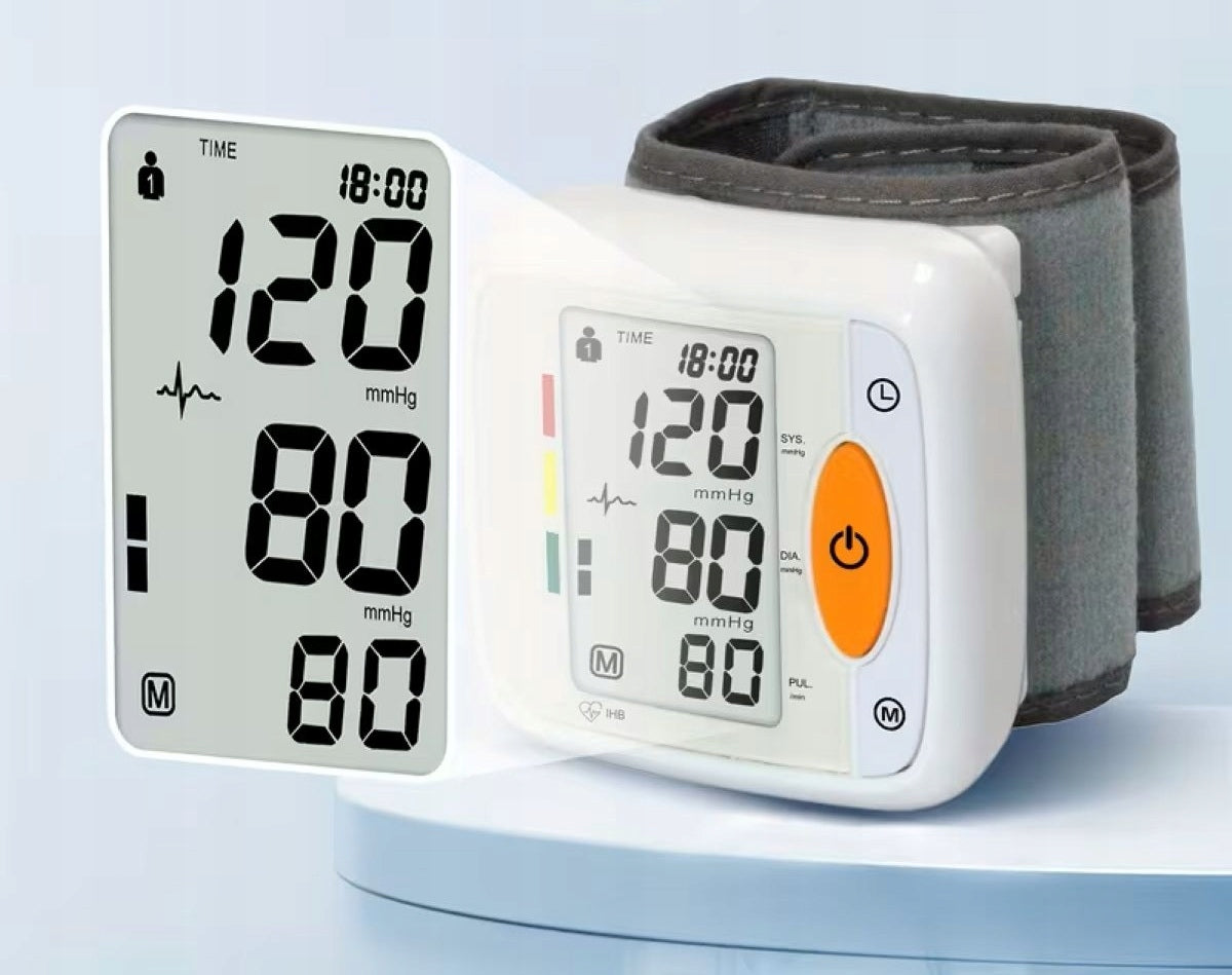 WRIST BLOOD PRESSURE MONITOR JIACOM AUTOMATIC BLOOD PRESSURE MONITOR HEART RATE PULSE Medical device no