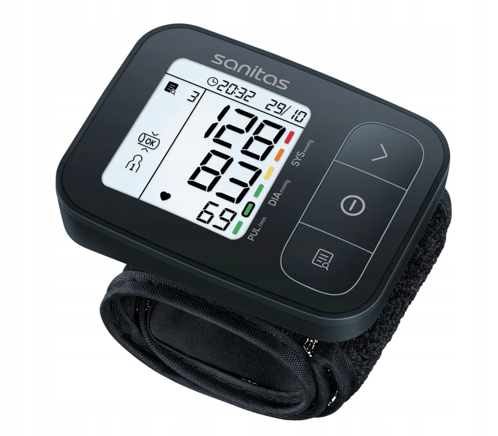 WRIST BLOOD PRESSURE MONITOR SANITAS SBC 36 BLACK