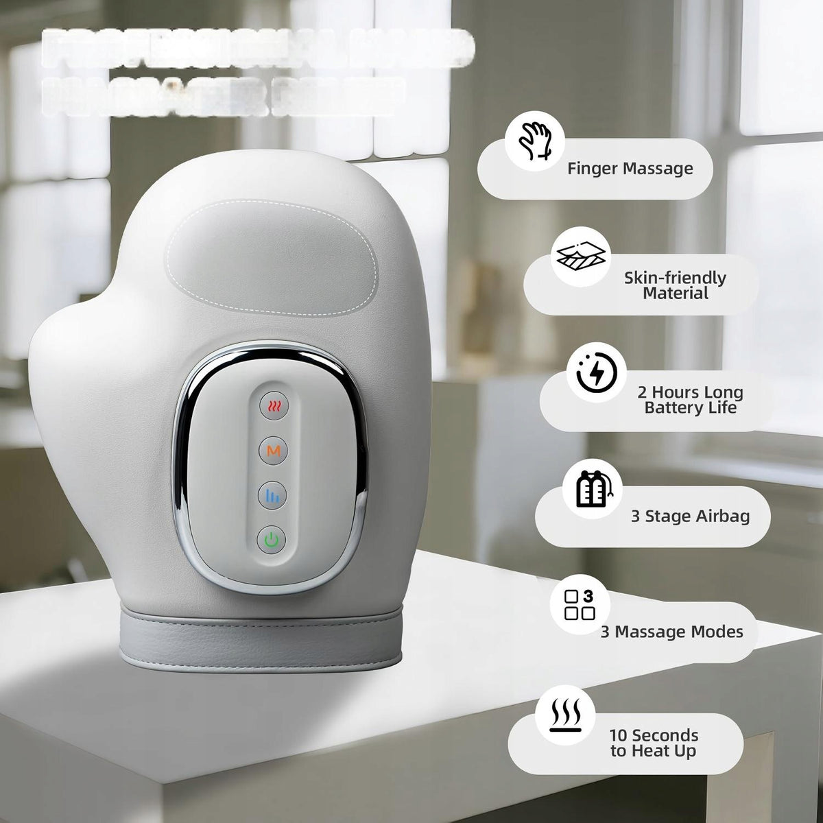 WRIST HAND MASSAGER HEAT FUNCTION WIRELESS MULTIPLE MODES Manufacturer code All-in-OneMart MASAŻER PNEUMATYCZNY