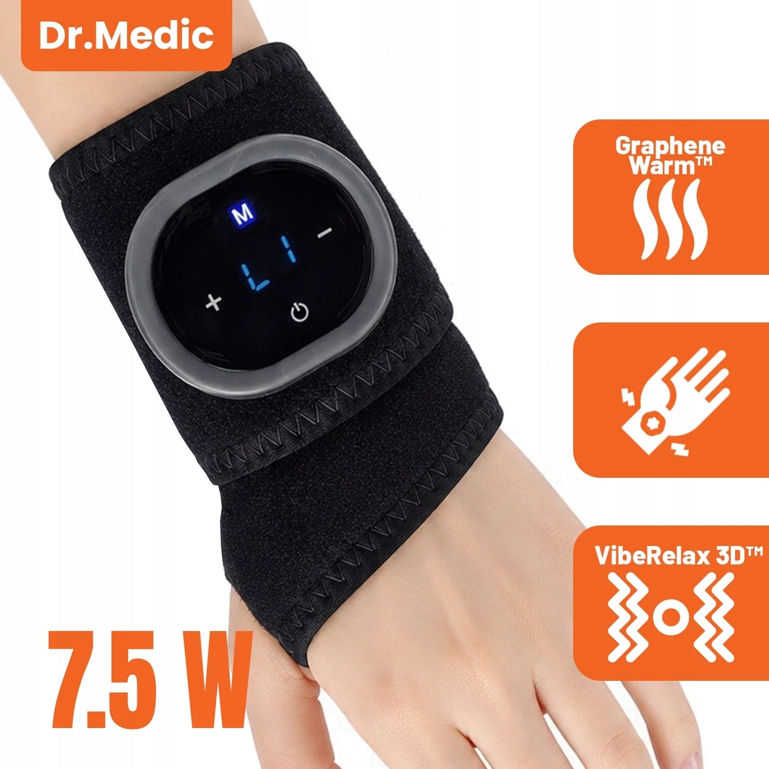 WRIST MASSAGER FOR CARPAL TUNNEL HEATING VIBRATION ORTHOSIS BAND Packaging status original