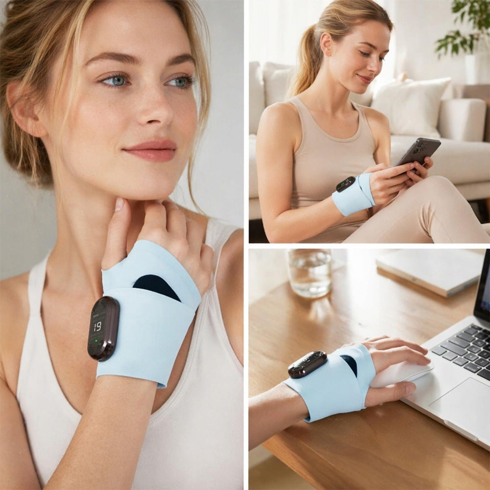 WRIST MASSAGER FOR CARPAL TUNNEL VIBRATION ORTHOSIS BAND 8 MODES Packaging status original