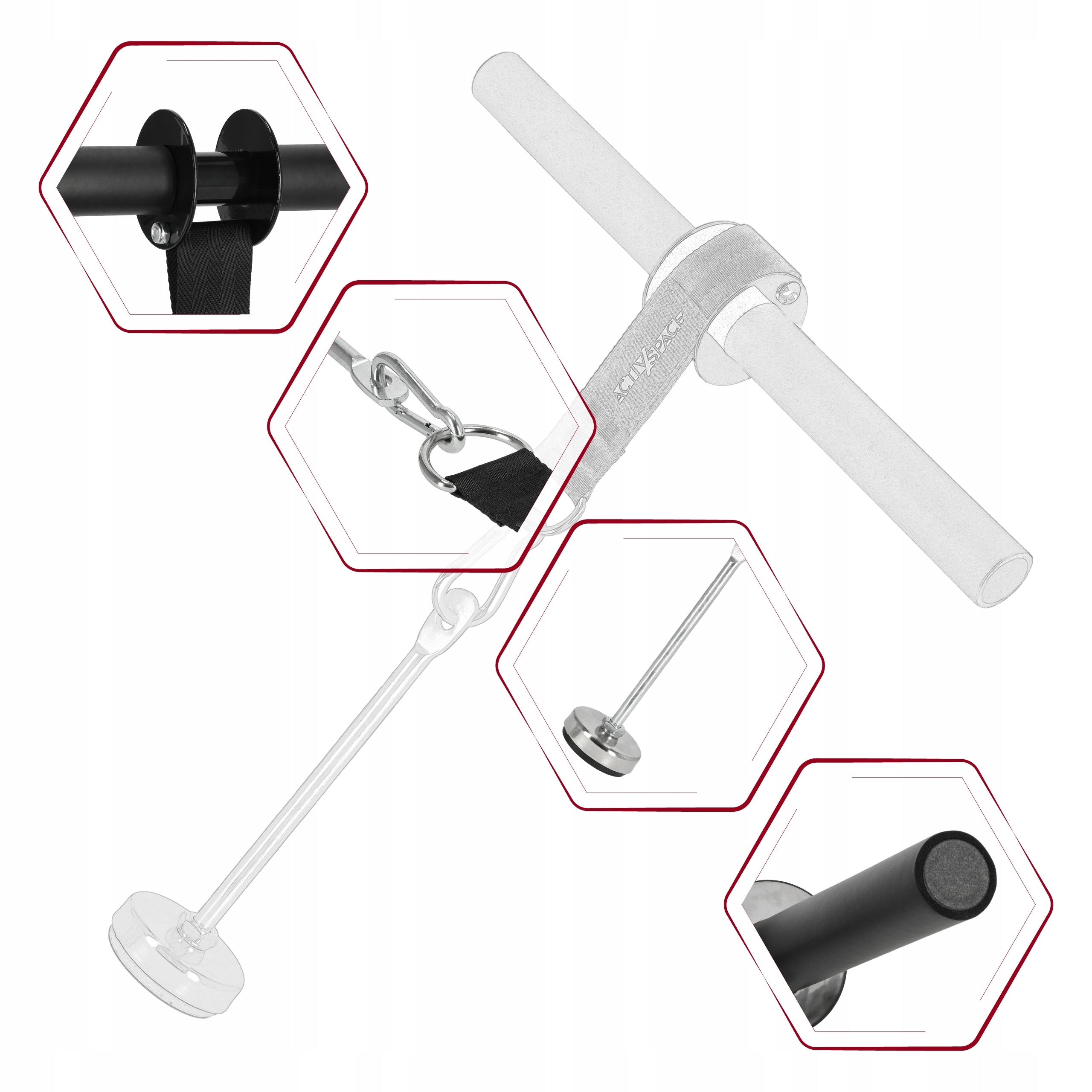 WRIST ROLLER TRAINING BAR FOR FOREARM MUSCLE EXERCISES PREMIUM QUALITY Brand Activ/Space