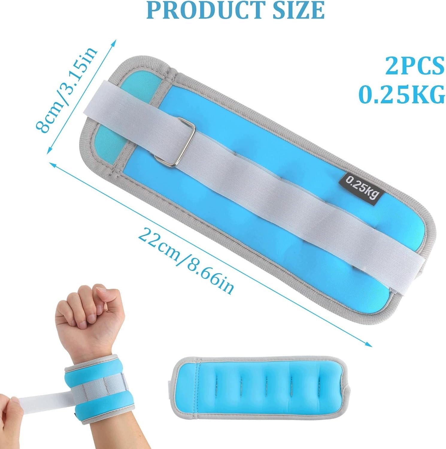 WRIST WEIGHTS 2x 0,25 kg FITNESS RESISTANCE TAPE YOGA Brand no brand