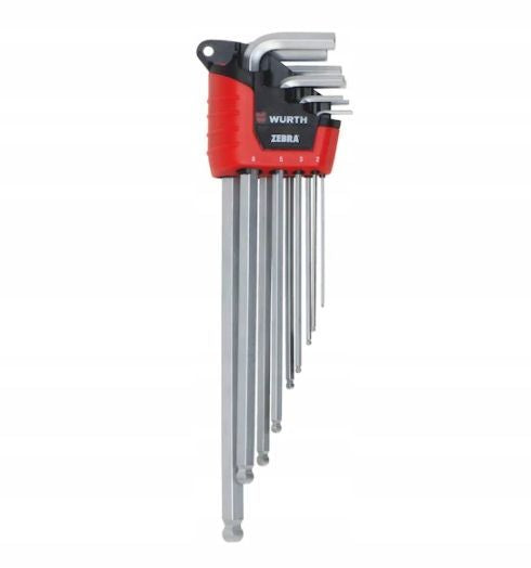 WURTH Allen wrench set 6KT with ball 1,5-10 9el.