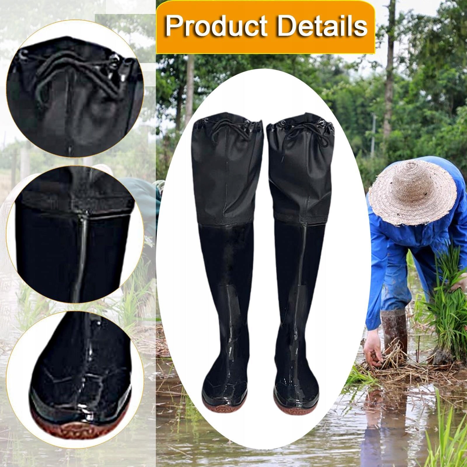 Wading Pants, River Boots, Anti Slip Wear Resistant Shoes 45 EUR Size Size universal