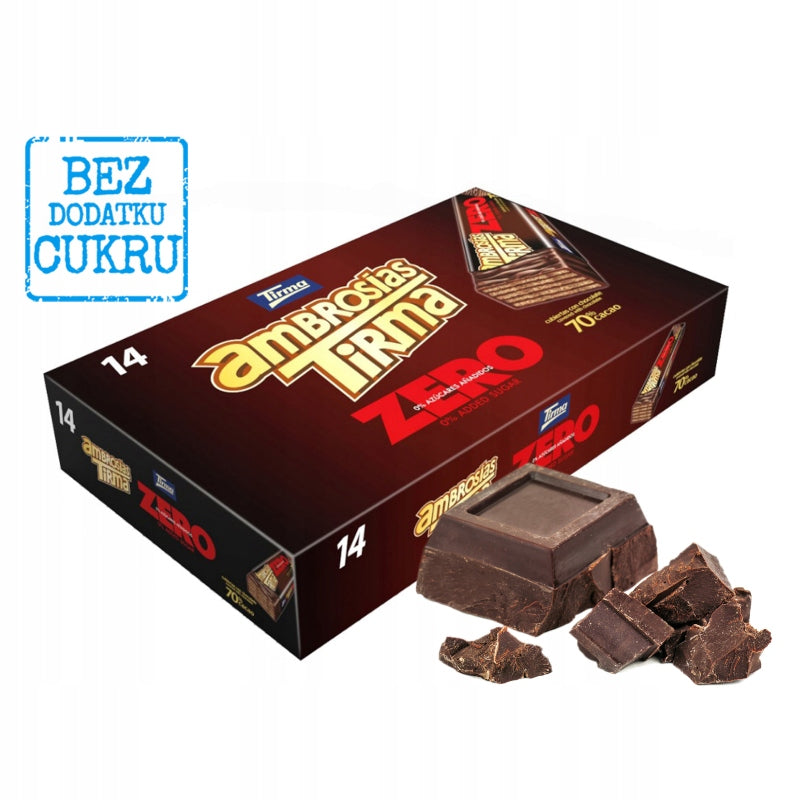 Wafers in dark chocolate WITHOUT SUGAR 301G Tirma