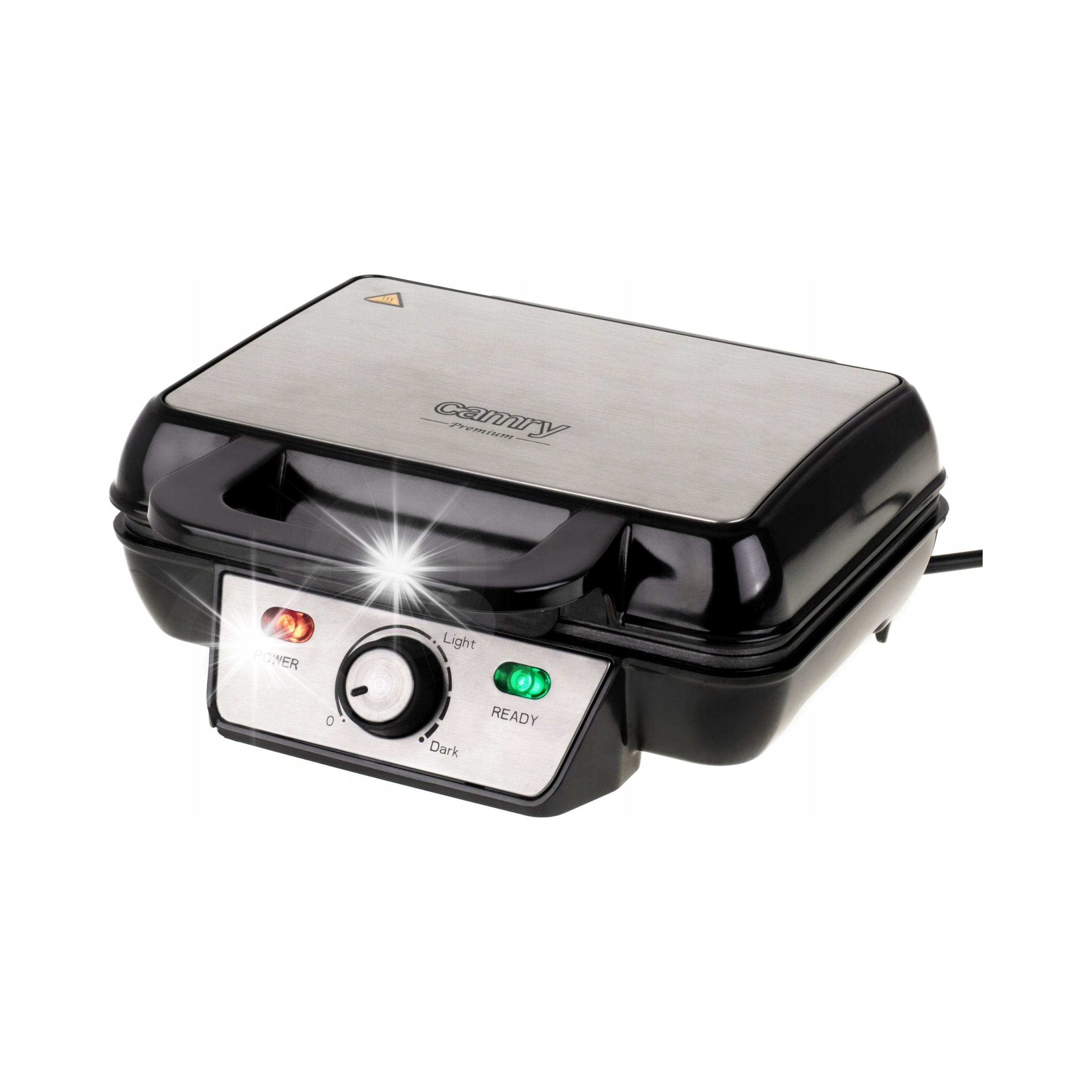 Waffle Iron 2 Large Crispy Waffles Adjustable Temp High Power 1600W XXL CAMRY