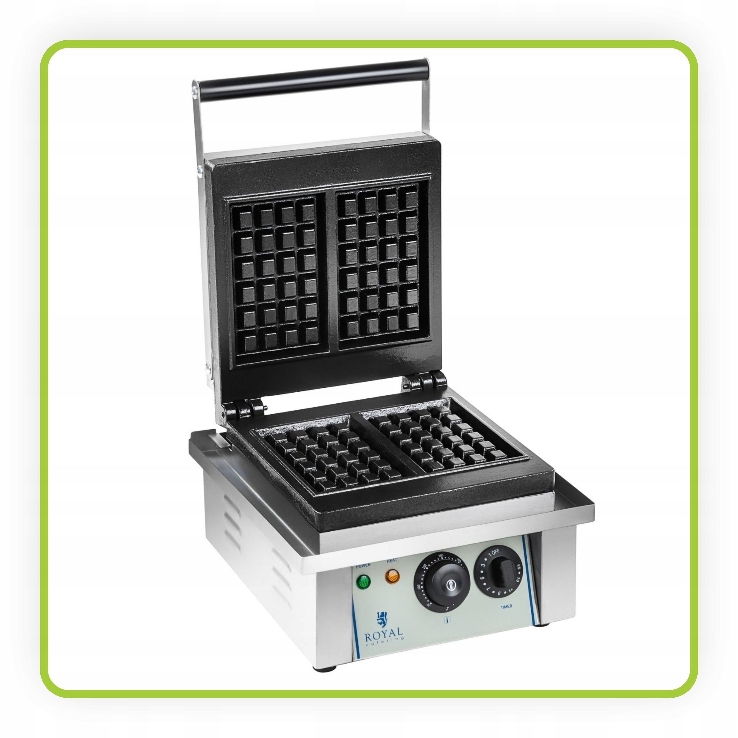 Waffle Iron 2000W Gastronomic CAST IRON PLATES Belgian Classic Waffles Packaging status original
