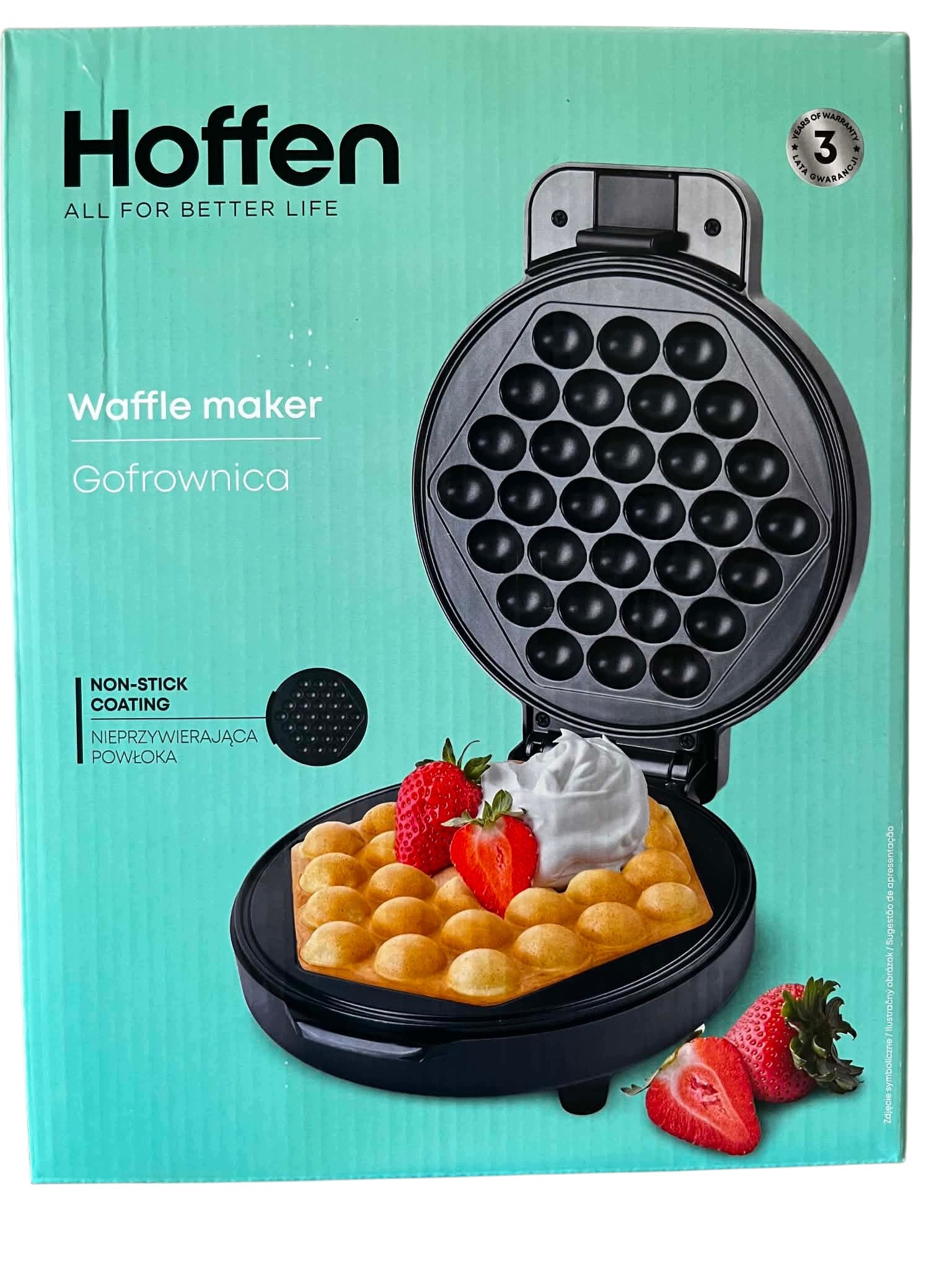 Waffle Iron Hoffen 1 1200 W black