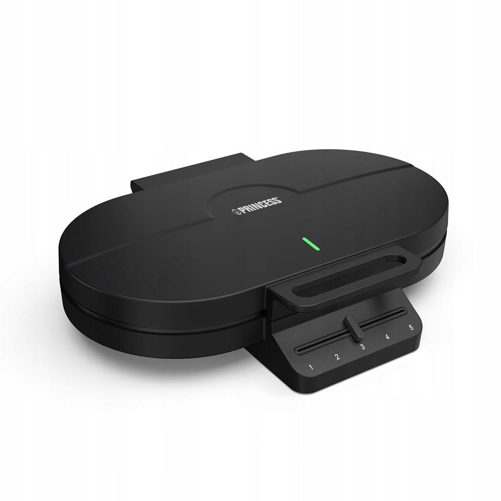 Waffle Iron Princess Heart | 1200 W | 10 Waffles | Black