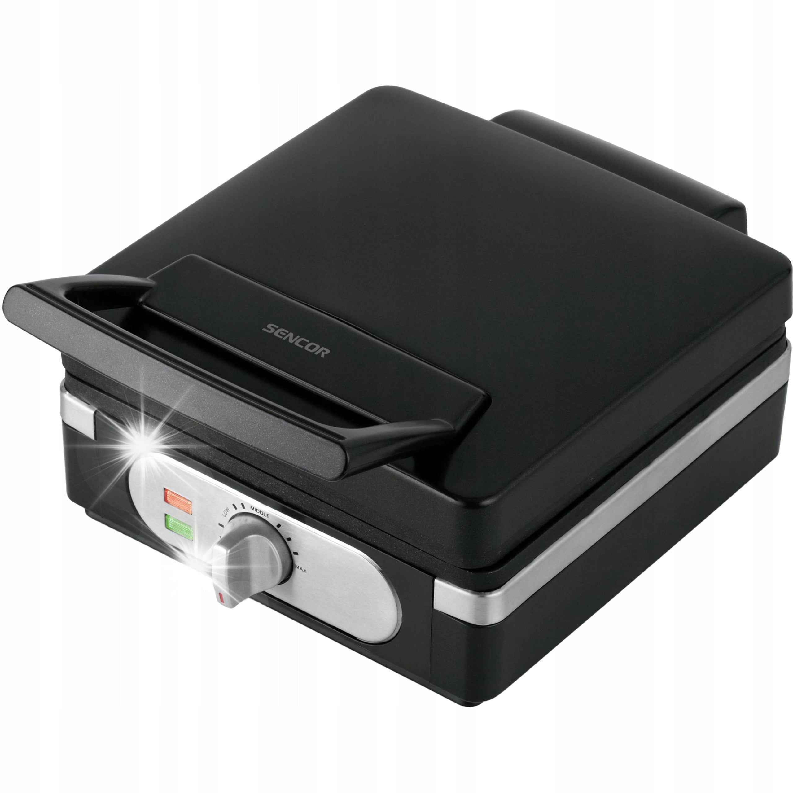 Waffle Iron Sencor SWF 2010BK 2 large waffles strong 1400W temperature control