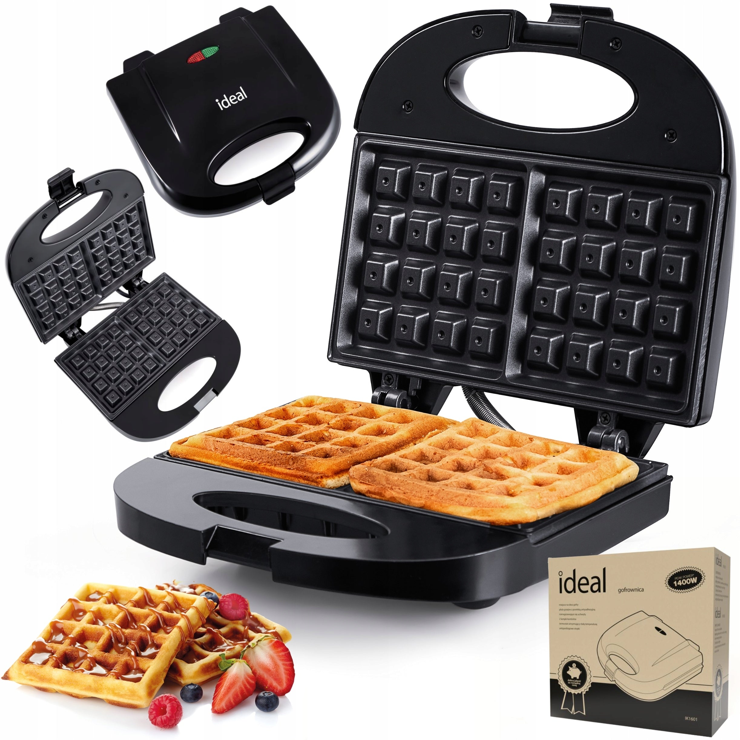 Waffle Iron Waffle Maker FLUFFY SOLID STRONG ELECTRIC GRILL 1400W