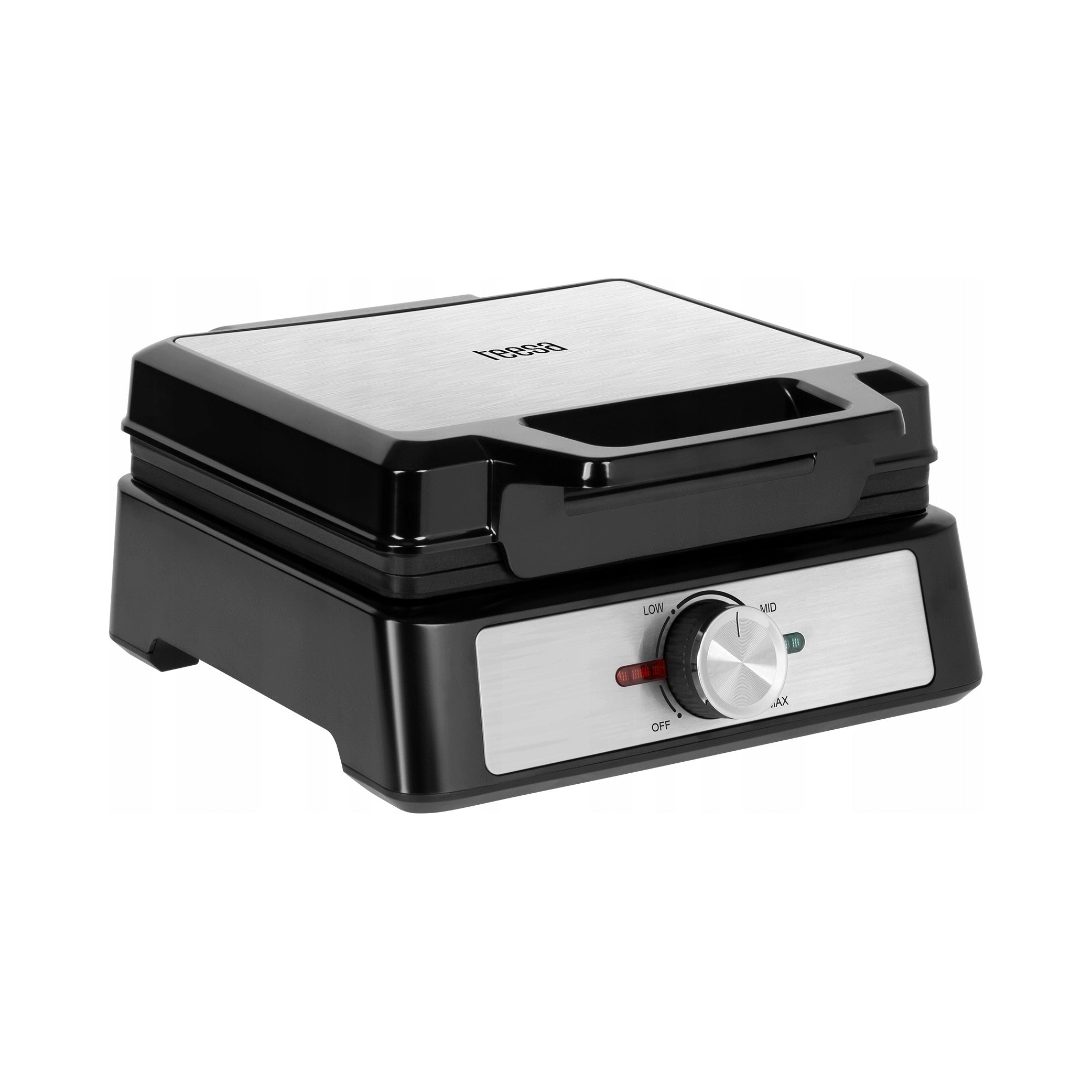Waffle Iron for 2 Waffles 1600W Power Adjustment Teesa NONSTICK COATING