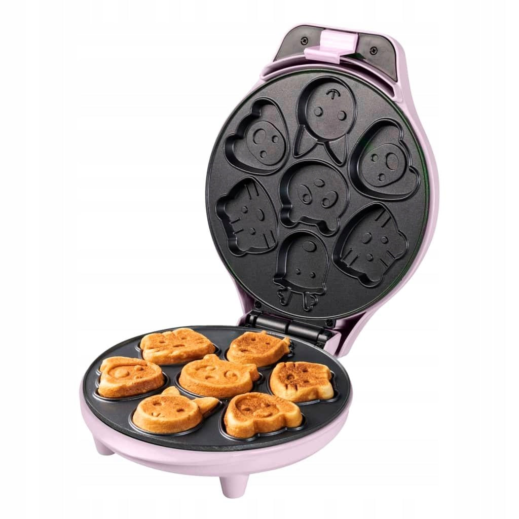 Waffle Maker Cookie Baking Device 7 Animals Bestron pink 700W Power rating 700 W