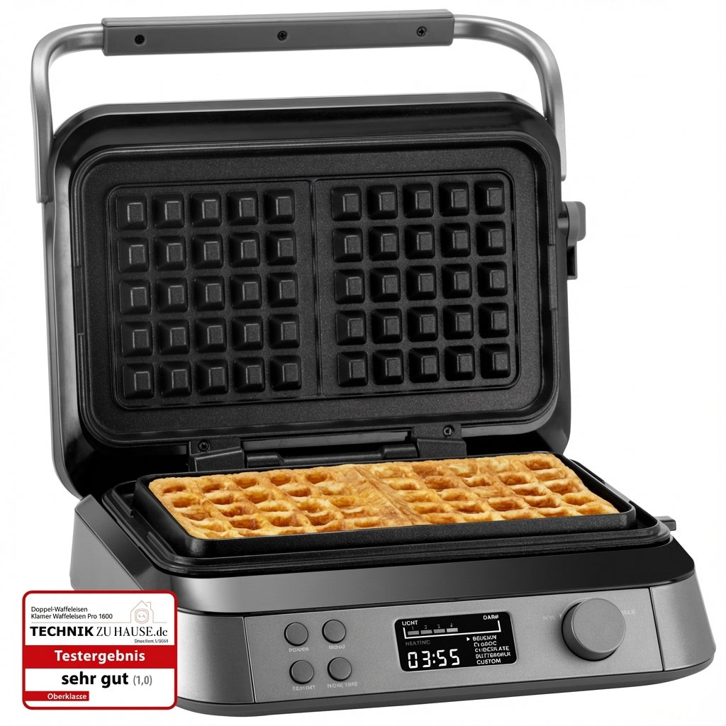 Waffle iron KLAMER – Belgian waffle iron, double waffle iron with 7 levels and 5