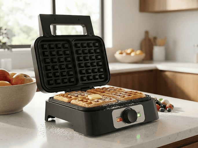 Waffle iron Łucznik 2 large thick waffles non-stick coating adjustment Packaging status original