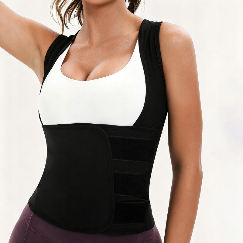 Waist-cinching sweat-inducing sports shaping vest, size L Size L