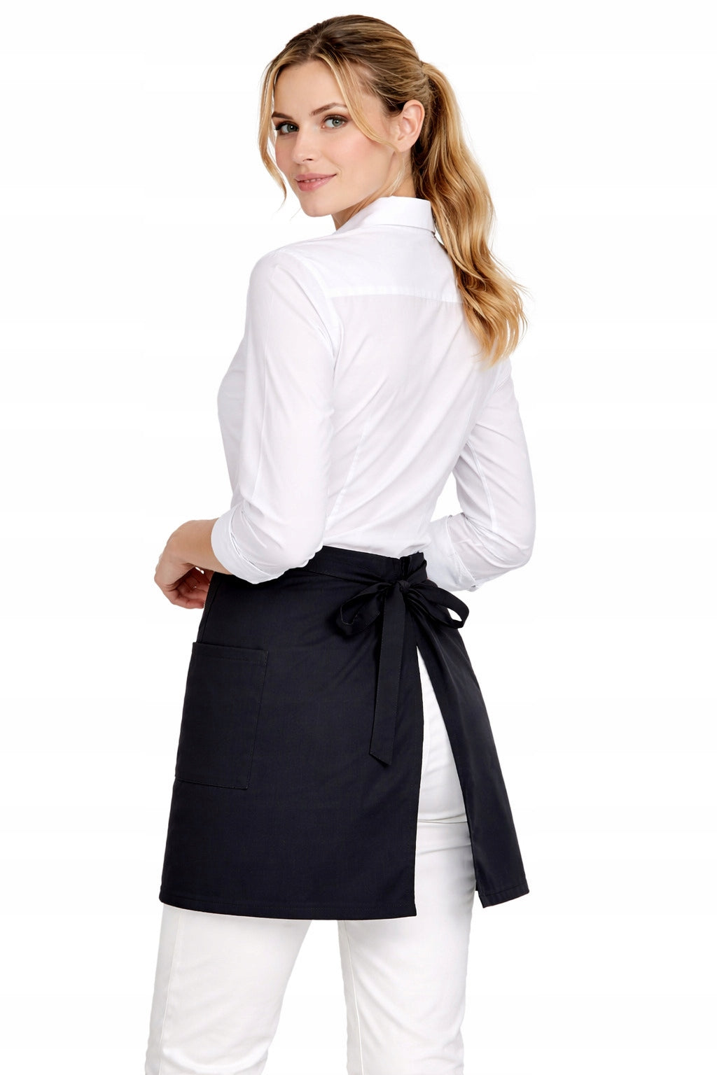 Waitress Buckle Black with Pocket Kitchen Apron - Gastronomy 40cm Packaging status original