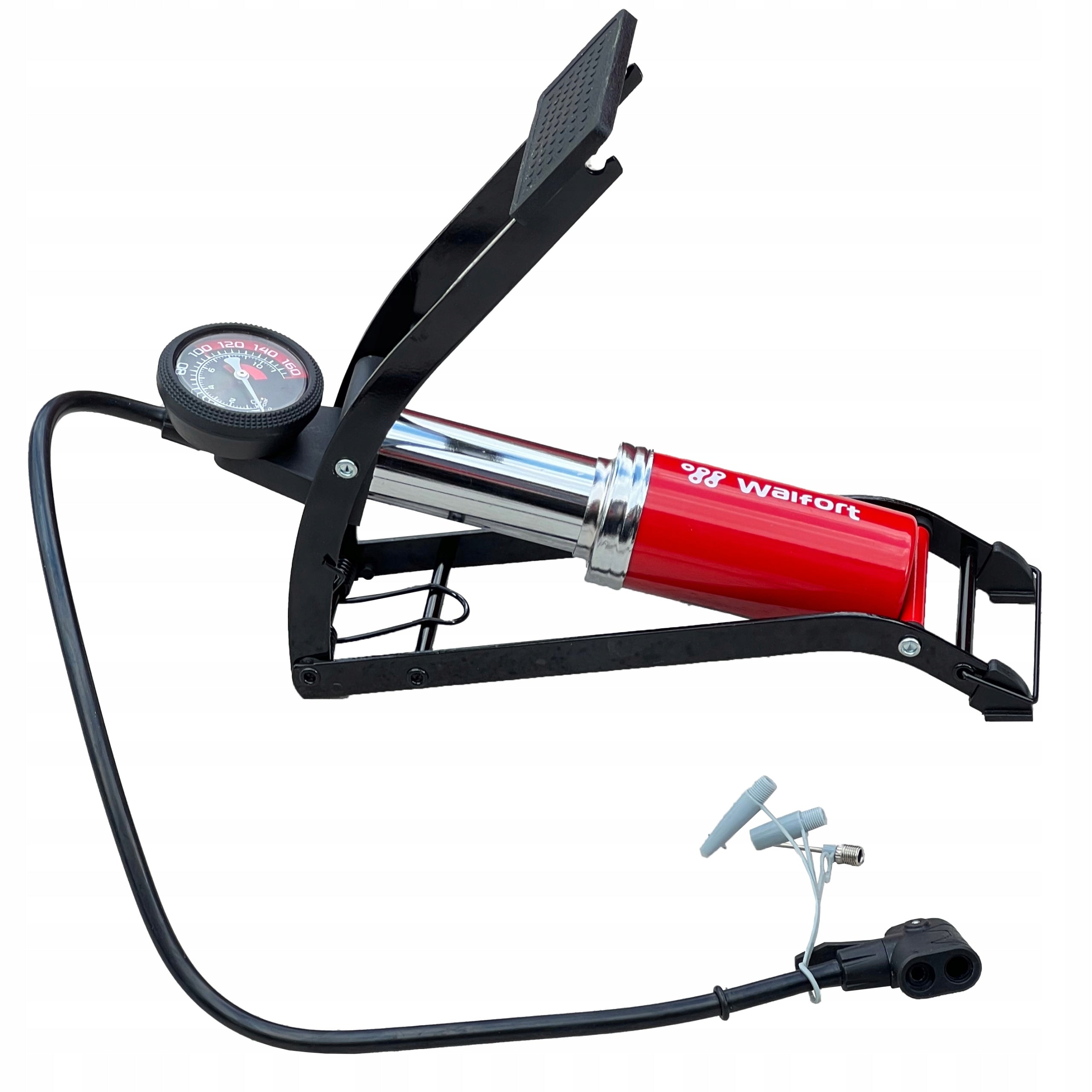 Walfort foot pump for mattress ball bike and car 2 different tips Kind foot