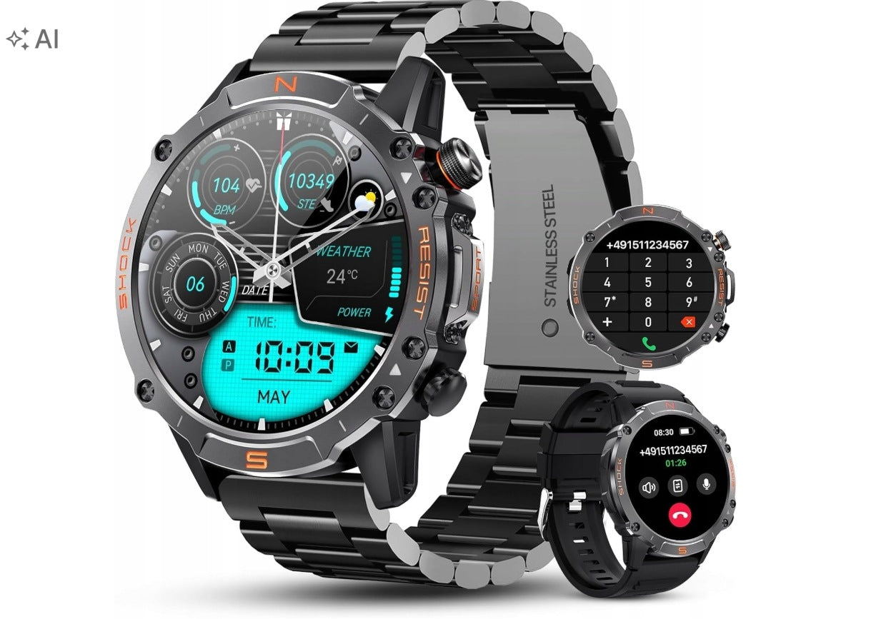 WalkerFit M6 Ultra Sports Smartwatch, Black