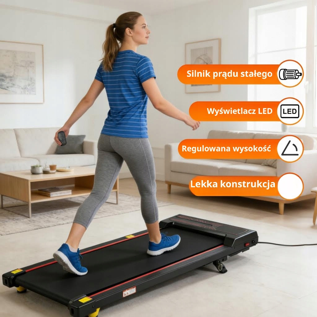 Walking Pad, Treadmill for Home Use with Adjustable Slope Additional features safety key