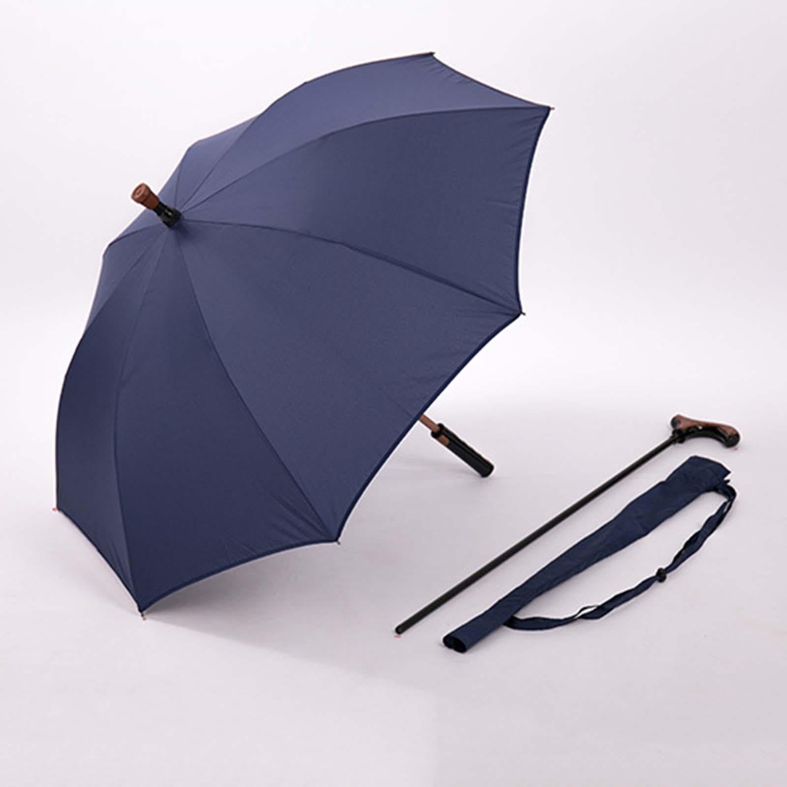 Walking Sticks Umbrella Windproof Large Umbrella Windbreak Ribs for Blue Product height 1 cm