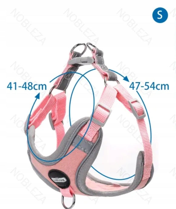 Walking harness for Dog S 41-48 and 47-54 cm Pressure-free soft blue Kind walking harness