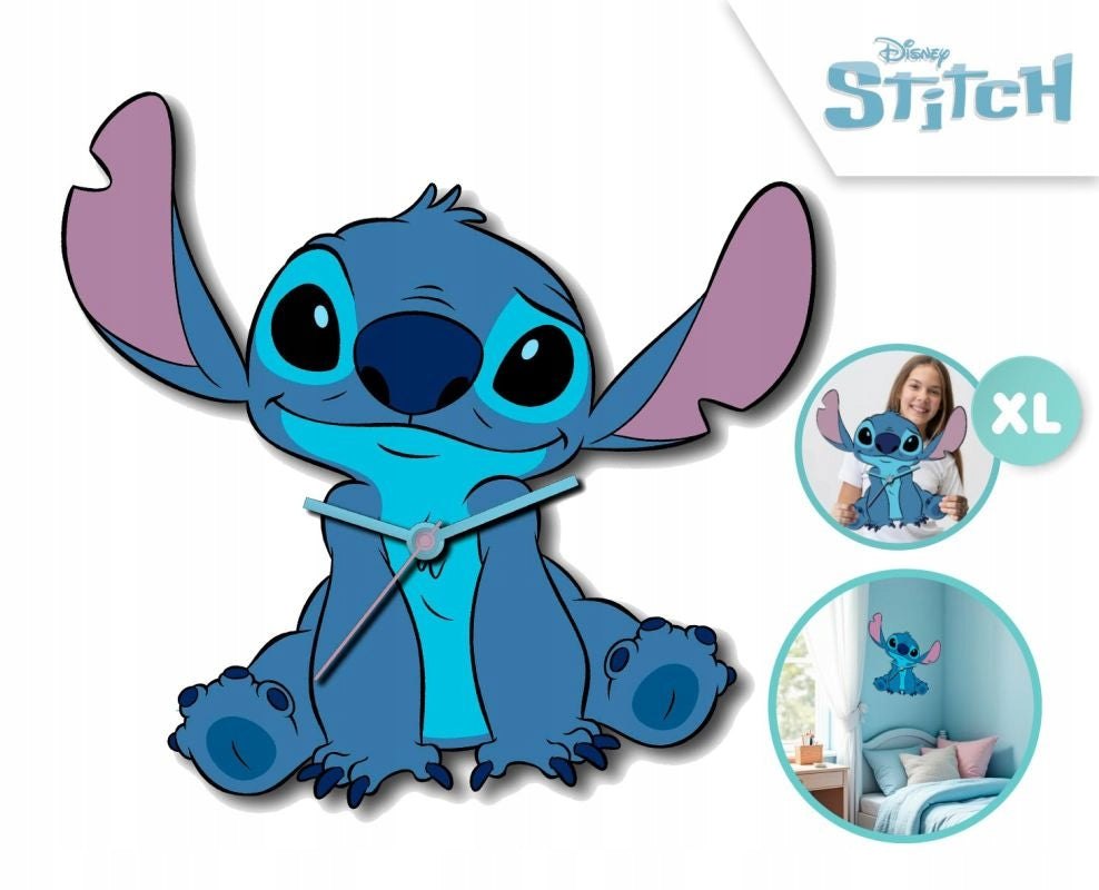 Wall Clock Large XL 50x50cm for Child Children / Lilo and Stitch Packaging status original