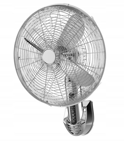 Wall Fan 40 cm Chrome Remote Control Timer
