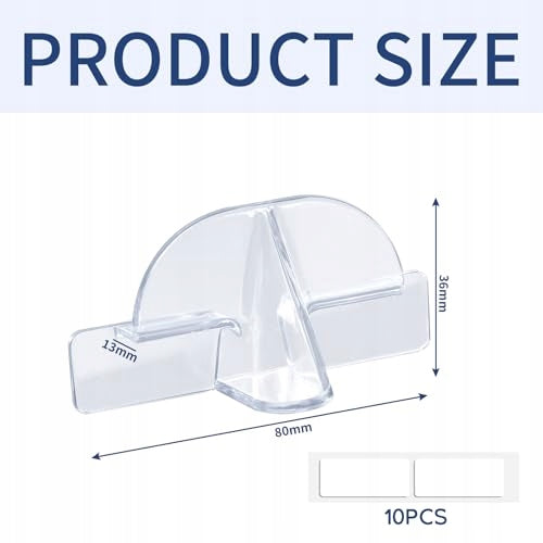 Wall Glasses Holder Self Adhesive Nose 10 Pcs Manufacturer code B0DQV29MFG