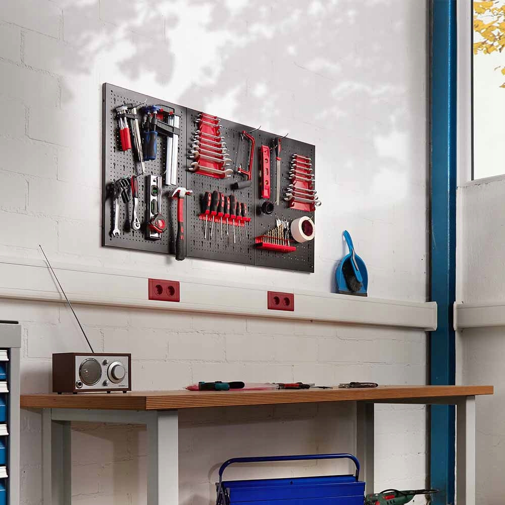 Wall Hanging Wall Organizer for Tools with Hooks and Storage Packaging status original